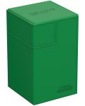 Кутия за карти Ultimate Guard Flip`n`Tray 100+ XenoSkin - Monocolor Green (100+ бр.) - 1t